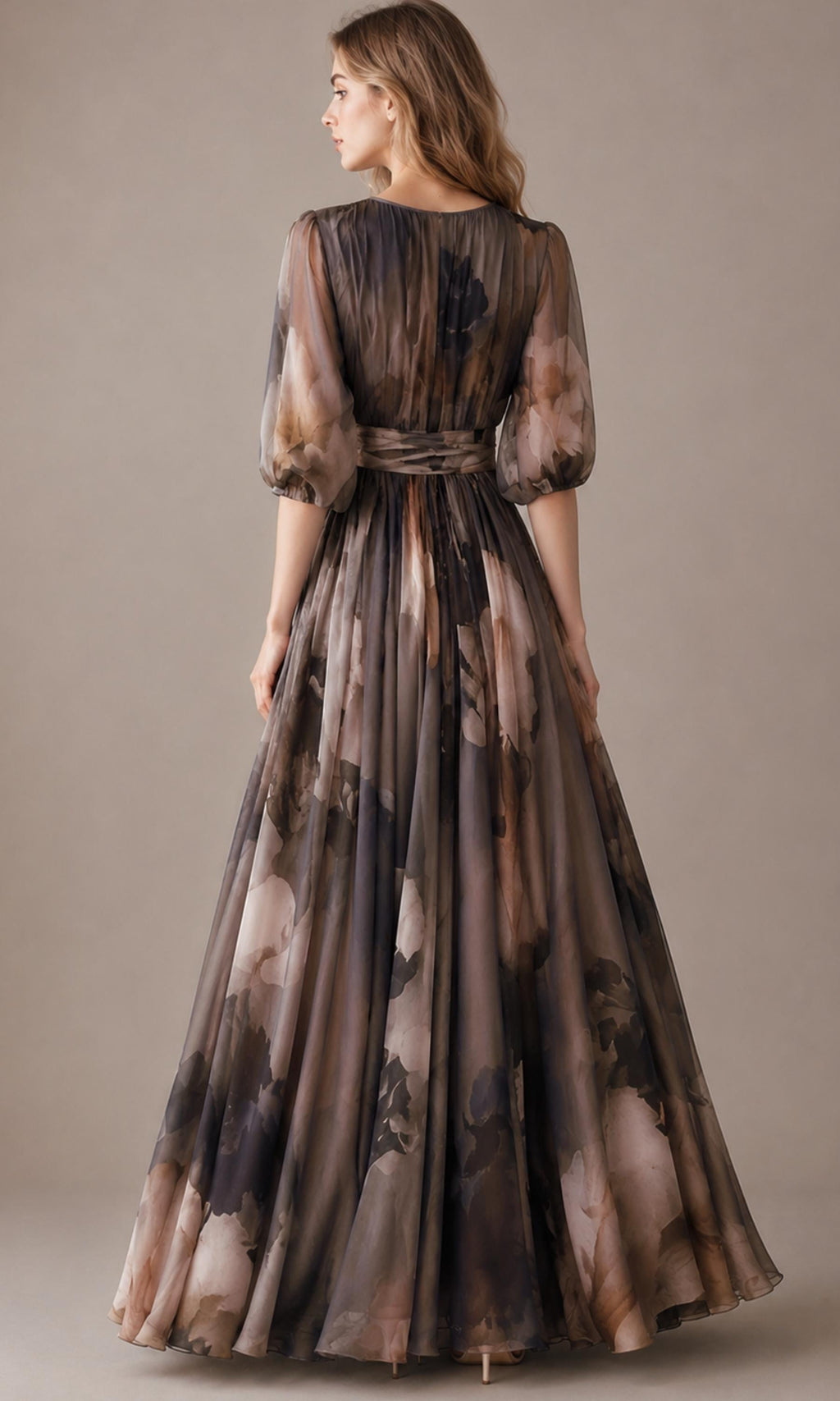 Elegant Printed Maxi Dress – Women's Fashion Party & Casual Formal Gown