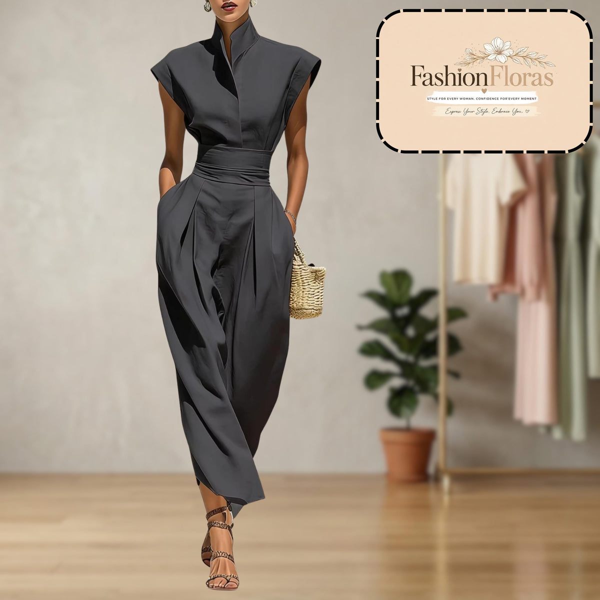 Polyester High Neck Maxi Dress for Women Elegant Long Sleeve Modest Dress Casual Loose Fit Evening Party Dress Stylish Fall Wear