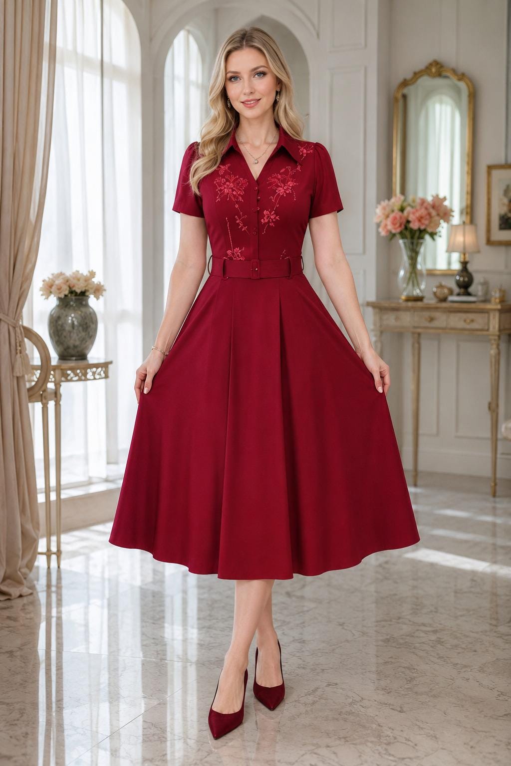 Sequin Long Dress High-End Slim Elegant Western Style Spring Summer Mother Women