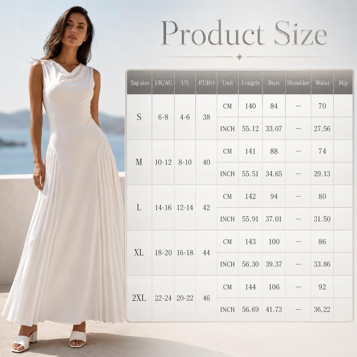 White Maxi Dress, Pleated Dress, Sleeveless Dress, Summer Dress Women, Elegant White Dress, Resort Dress, Wedding Guest Dress