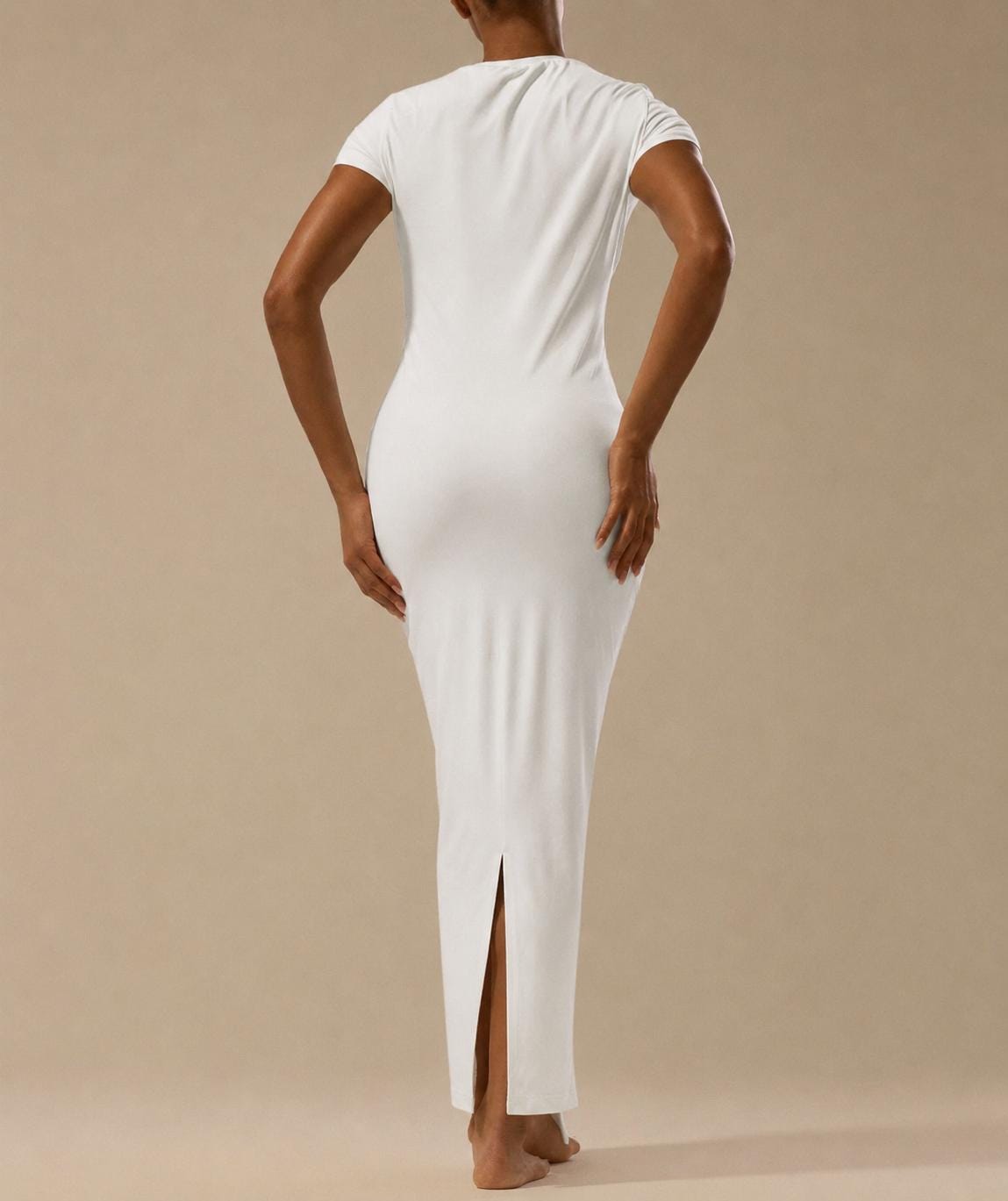 Cotton Maxi  Dress, XS-XL, Soft Cotton, Short Sleeve, Bodycon, Casual, Lounge Dress, Plain Basic, Stretch, Women Outfit