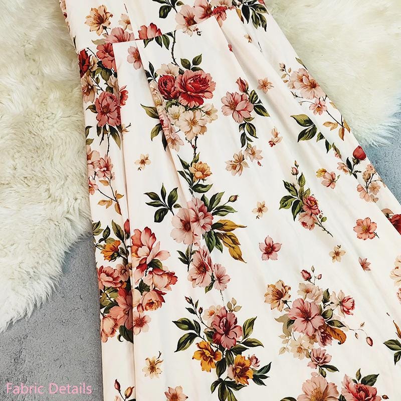 Women's Sleeveless Floral Maxi Dress | Boho Wedding Guest Dress | Elegant Summer Evening Gown | Gift for her | Summer Floral Dress